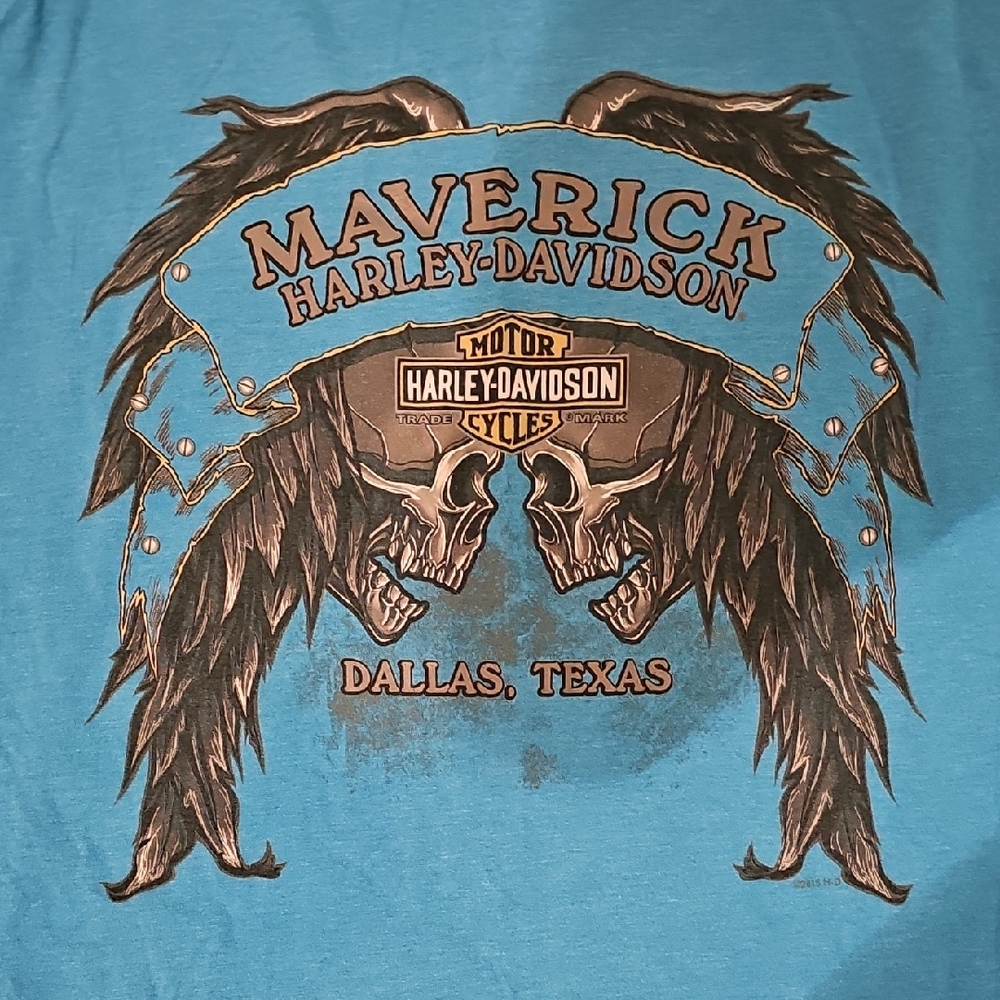 Harley-Davidson Blue Maverick Tee Short Sleeve